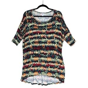 Lularoe Shirt Womens Small Irma Ladies Tunic Multi‎ Color Loose Stretch Soft